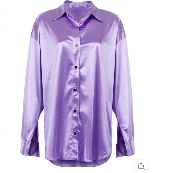 𝅺laina Rauma SET Small LIGHT PURPLE LAVENDER satin Club Bed Top Drawstring pants - Picture 1 of 16